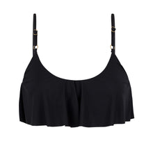 Load image into Gallery viewer, Product Front: Rio De Sol Haut Top Leopardo Black Babado