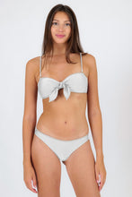 Load image into Gallery viewer, Model Front: Rio De Sol Ensemble Set Shimmer-White Bandeau-Knot Essential