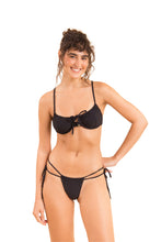 Load image into Gallery viewer, Model Front: Rio De Sol Bas Bottom Dots-Black Pipa