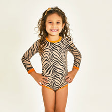 Load image into Gallery viewer, Model Front: Uv Line Maillot De Bain Bébé Swimsuit Baby Zebra Upf50+