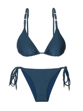 Load image into Gallery viewer, Product Front: Rio De Sol Ensemble Set Shimmer-Shark Lia-Noa Lacinho