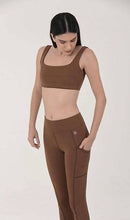 Load image into Gallery viewer, Product Front: Uv Line Fitness Bas Legging Fit Aspen Brown Upf50+