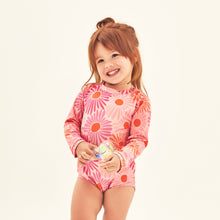 Load image into Gallery viewer, Model Front: Uv Line Maillot De Bain Bébé Baby Solar Rose Upf50+