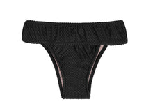 Load image into Gallery viewer, Product Front: Rio De Sol Bas Bottom Cloque Preto Tri Cos
