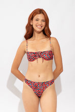 Load image into Gallery viewer, Model Front: Rio De Sol Haut Top Coral-Feline Balconet-Tie