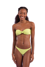 Load image into Gallery viewer, Model Front: Rio De Sol Ensemble Set Bora-Citrus Bandeau-Joy Leblon-Fio
