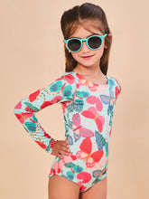 Load image into Gallery viewer, Image 02: Uv Line Une Pièce Fille Swimsuit Girl Borboletinha Upf50+