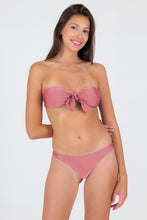 Load image into Gallery viewer, Model Front: Rio De Sol Ensemble Set Shimmer-Confetti Bandeau-Knot Nice-Fio