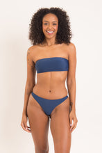 Load image into Gallery viewer, Model Front: Rio De Sol Haut Top Navy Bandeau-Reto