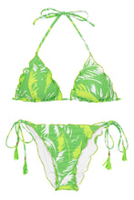 Load image into Gallery viewer, Product Front: Rio De Sol Ensemble Set Green-Palms Frufru-Comfy