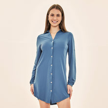 Load image into Gallery viewer, Model Front: Uv Line Chemise Shirtdress Copenhagen Aco Upf50+