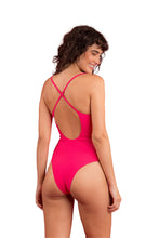 Load image into Gallery viewer, Model Back: Rio De Sol Une Pièce Dots-Virtual-Pink Julia