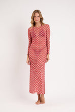 Load image into Gallery viewer, Model Front: Rio De Sol Vêtement De Plage Floral-Scales Dress Lucy