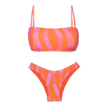 Load image into Gallery viewer, Product Front: Rio De Sol Ensemble Set Sunrise Bandeau-Reto High-Leg