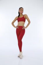 Load image into Gallery viewer, Image 04: Alto Giro Fitness Bas Legging Hyper Recortes Atlanta Vermelho Haute Red