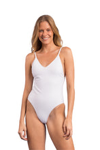 Load image into Gallery viewer, Model Front: Rio De Sol Une Pièce Bora-White Hype
