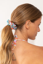 Load image into Gallery viewer, Model Front: Rio De Sol Chouchou Ditsy-Sky Scrunchie