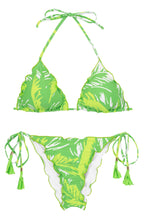 Load image into Gallery viewer, Product Front: Rio De Sol Ensemble Set Green-Palms Frufru