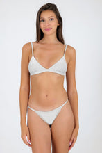 Load image into Gallery viewer, Model Front: Rio De Sol Ensemble Set Shimmer-White Tri-Fixo California