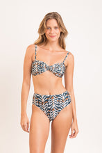 Load image into Gallery viewer, Model Front: Rio De Sol Bas Bottom Ikat Hotpants