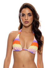Load image into Gallery viewer, Model Front: Luli Fama Haut Top Full Miami Sunsets