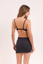Load image into Gallery viewer, Model Back: Rio De Sol Jupe De Page Black Mini Skirt Ruched