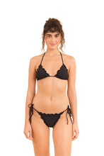 Load image into Gallery viewer, Model Front: Rio De Sol Haut Top Dots-Black Frufru
