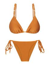 Load image into Gallery viewer, Product Front: Rio De Sol Ensemble Set Shimmer-Nocciola Lia-Noa Lacinho