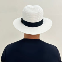 Load image into Gallery viewer, Image 07: Uv Line Chapeau Panama Hat Shanghai Imp Uni White Black Upf50+