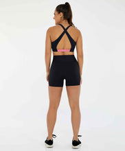 Load image into Gallery viewer, Image 04: Alto Giro Fitness Haut Top Hyper Costas Cruzadas Preto