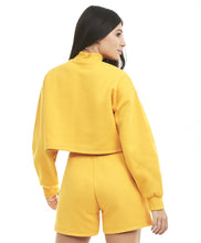 Load image into Gallery viewer, Model Back: Alto Giro Fitness Haut Cropped M3Cbs Gola Alta Amarelo Amber