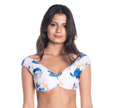 Load image into Gallery viewer, Model Front: Saha Haut Top Aurora Floral Sweetness