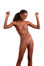 Load image into Gallery viewer, Image 04: Rio De Sol Ensemble Set Shimmer-Copper Bandeau-Joy Nice-Fio