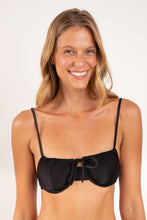 Load image into Gallery viewer, Gallery: Rio De Sol Haut Top Shimmer-Black Balconet-Tie