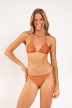 Load image into Gallery viewer, Model Front: Rio De Sol Haut Top Shimmer-Nocciola Frufru
