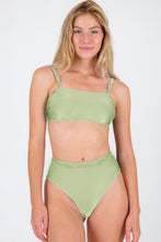 Load image into Gallery viewer, Gallery: Rio De Sol Ensemble Set Oliva Bandeau-Reto Hotpants