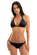 Load image into Gallery viewer, Model Front: Rio De Sol Bas Calcinha Ambra Mel Preto