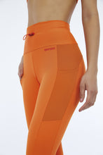 Load image into Gallery viewer, Image 04: Alto Giro Fitness Bas Legging Hyper Regulagem No Cos Laranja Orangeade