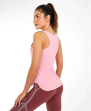 Load image into Gallery viewer, Model Back: Alto Giro Fitness Haut Regata Skin Fit Inspiracional Rosa Icing