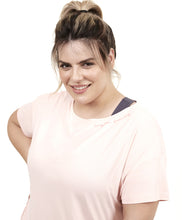 Load image into Gallery viewer, Image 03: Alto Giro Fitness Haut T-Shirt Skin Fit Silk Gola Plus Rosa Respire