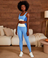 Load image into Gallery viewer, Image 02: Alto Giro Fitness Haut Top Blackout Cos Anatomico Azul Soft