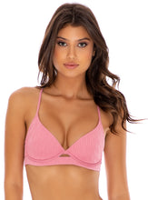 Load image into Gallery viewer, Model Front: Luli Fama Haut Top Peek A Boo Blush River Dance