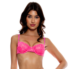 Load image into Gallery viewer, Gallery: Luli Fama Haut Top Sequins Multi Pink