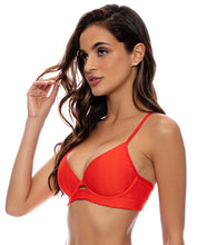 Load image into Gallery viewer, Image 08: Luli Fama Haut Top Underwire Hot Tropics Red