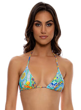 Load image into Gallery viewer, Model Front: Luli Fama Haut Top Wavy Ruched Amalfi