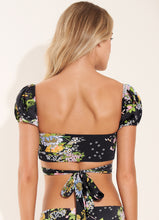 Load image into Gallery viewer, Model Back: Maaji Haut Top Black Bouquete Antonia Flirt
