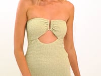 Load and play video in Gallery viewer, Video: Rio De Sol Mini Dress Brisa-Pistache Sara Dress