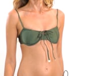 Load and play video in Gallery viewer, Video: Rio De Sol Bas Bottom Shimmer-Croco Cheeky-Tie-Gold