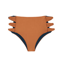 Load image into Gallery viewer, Product Front: Rio De Sol Bas Bottom Nocciola High-Waist-Spin