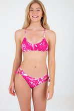 Load image into Gallery viewer, Model Front: Rio De Sol Bas Bottom Pink-Palms Madrid